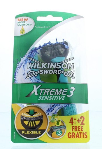Wilkinson Xtreme III sensitive 4 + 2 (6 Stuks)