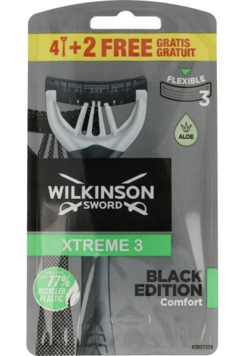 Wilkinson Xtreme III black edition 4 + 2 stuks (6 Stuks)