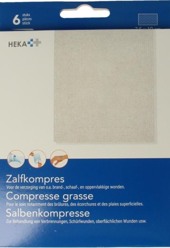 Heka Zalfkompres 7.5 x 10cm steriel (6 Stuks)