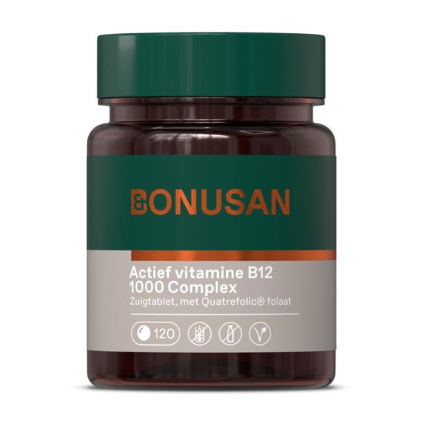 Bonusan Actief vitamine B12 1000 Complex (120 Zuigtabletten)