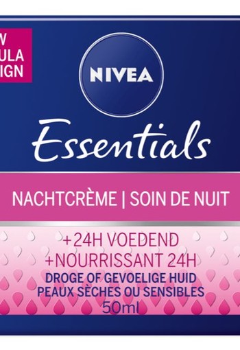 Nivea Essentials nachtcreme herstellend (50 Milliliter)
