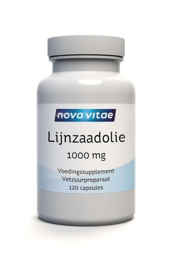Nova Vitae Lijnzaadolie 1000mg puur (flaxseed oil) (120 Capsules)
