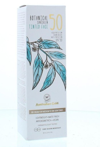 Australian Gold Botanical tinted face - medium tan SPF50 (89 Milliliter)