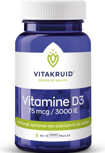 Vitakruid Vitamine D3 75 mcg / 3000 IE (60 Vegetarische capsules)