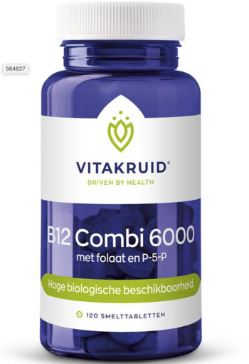 Vitakruid B12 Combi 6000 met folaat & P-5-P (120 Tabletten)