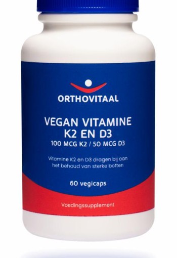 Orthovitaal Vitamine K2 & D3 vegan (60 Vegetarische capsules)