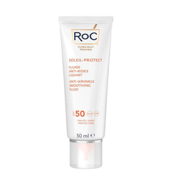 ROC Soleil protect anti wrinkle smoothing fluid SPF50+ (50 Milliliter)