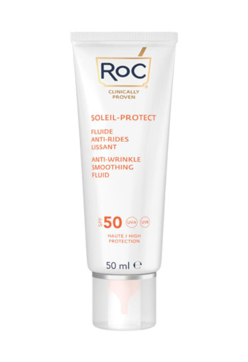 ROC Soleil protect anti wrinkle smoothing fluid SPF50+ (50 Milliliter)