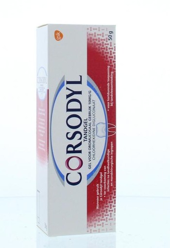 Corsodyl Tandgel 1% (50 Gram)
