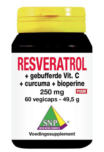 SNP Resveratrol curcuma gebufferd vit C bioperine puur (60 Vegetarische capsules)