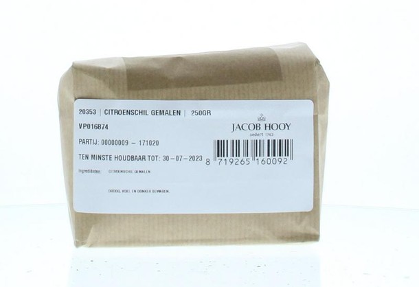 Jacob Hooy Citroenschil gemalen (250 Gram)