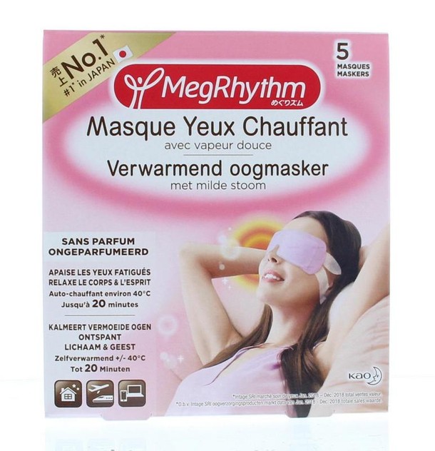 Megrhythm Warm oogmasker ongeparfumeerd (5 Stuks)