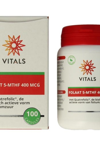 Vitals Folaat 5-MTHF 400 mcg (100 Capsules)