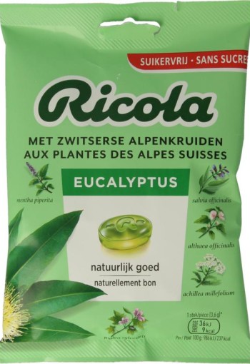 Ricola Eucalyptus suikervrij (75 Gram)