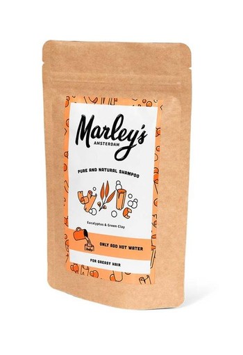 Marley's Ams Shampoovlokken vet haar –eucalyptus & groene klei (50 Gram)