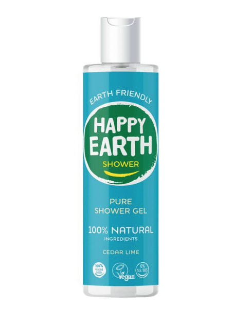 Happy Earth Pure Shower Gel Cedar Lime 300ml