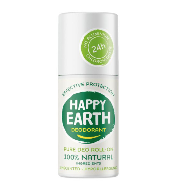 Happy Earth Pure Deo Roll-On Unscented 75 ml 