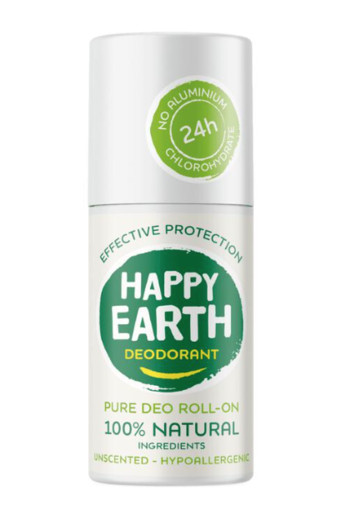 Happy Earth Pure Deo Roll-On Unscented 75 ml stick