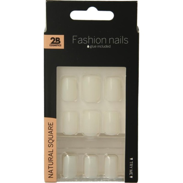 2B Nails natural square (24 Stuks)
