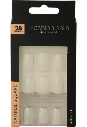 2B Nails natural square (24 Stuks)