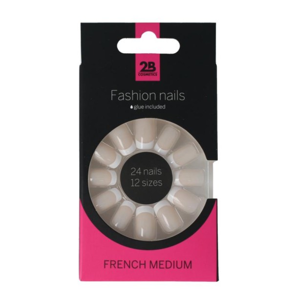 2B Nails french medium (24 Stuks)