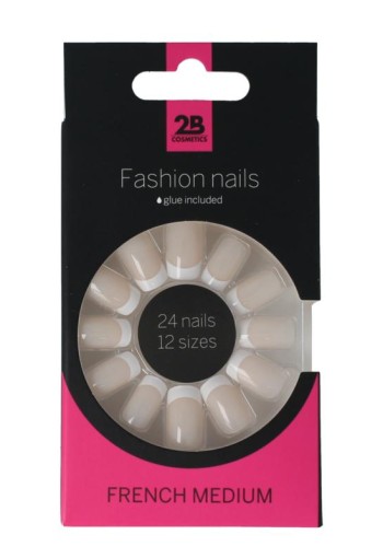 2B Nails french medium (24 Stuks)
