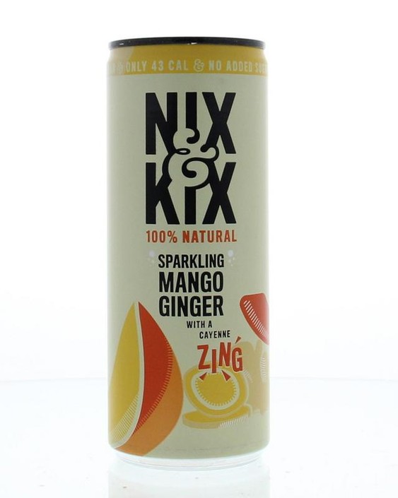 Nix & Kix Mango ginger blikje (250 Milliliter)