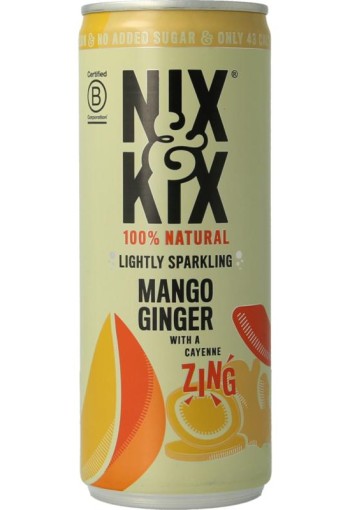 Nix & Kix Mango ginger blikje (250 Milliliter)