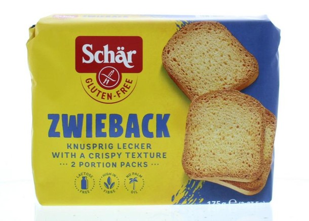 Dr Schar Zwieback (beschuitbrood) glutenvrij (175 Gram)