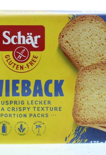 Dr Schar Zwieback (beschuitbrood) glutenvrij (175 Gram)