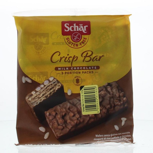 Dr Schar Crisp bar 3-pack glutenvrij (105 Gram)