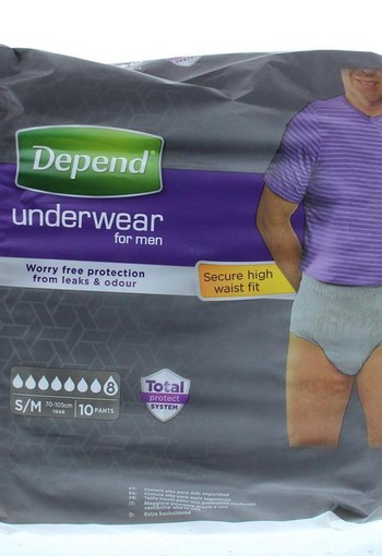 Depend Pants men super maat S/M (10 Stuks)