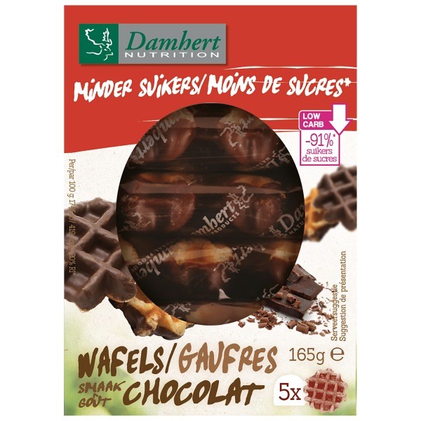 Damhert Wafel chocoladesmaak (165 Gram)