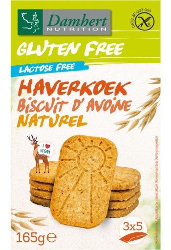 Damhert Haverkoekjes naturel glutenvrij (165 Gram)