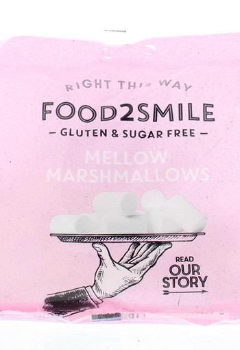 Food2Smile Marshmallows suikervrij glutenvrij lactosevrij (50 Gram)