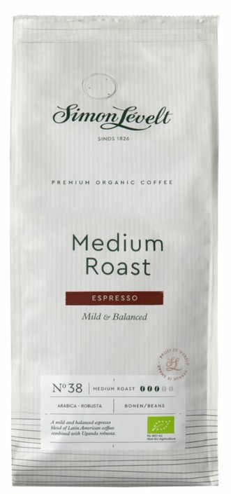 Simon Levelt Espresso medium roast bonen bio (1 Kilogram)