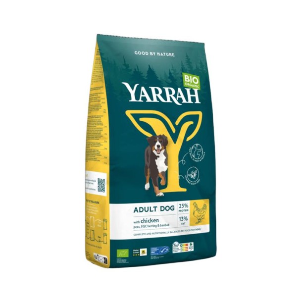 Yarrah Adult hondenvoer met kip bio MSC (15 Kilogram)
