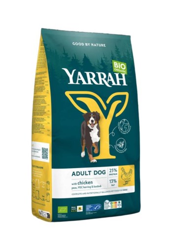 Yarrah Adult hondenvoer met kip bio MSC (15 Kilogram)