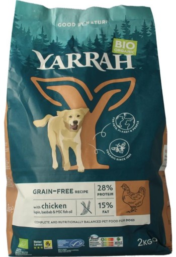 Yarrah Hondenvoer grainfree bio (2000 Gram)