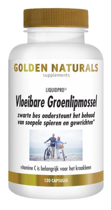 Golden Naturals Vloeibare groenlipmossel (120 Capsules)