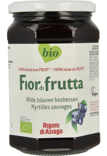 Fiordifrutta Wilde blauwe bosbessen jam bio (630 Gram)