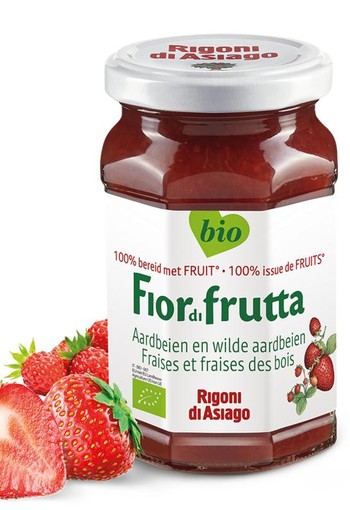 Fiordifrutta Aardbei & wilde aardbei jam bio (630 Gram)