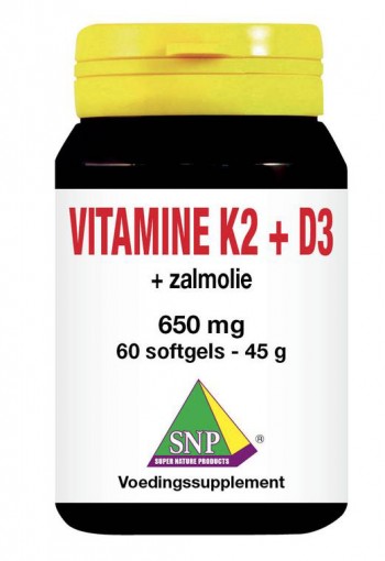 SNP Vitamine K2 D3 zalmolie (60 Capsules)