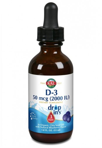 KAL Vitamine D3 2000IE 50mcg druppels bosbes (53 Milliliter)