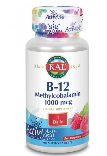 KAL Vitamine B12 1000mcg methylcobalamine ActivMelt (90 Tabletten)