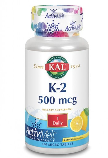 KAL Vitamine K2 citroen activ melt (100 Zuigtabletten)