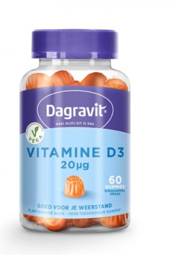 Dagravit Vitamine D3 20mcg gummies 60 stuks