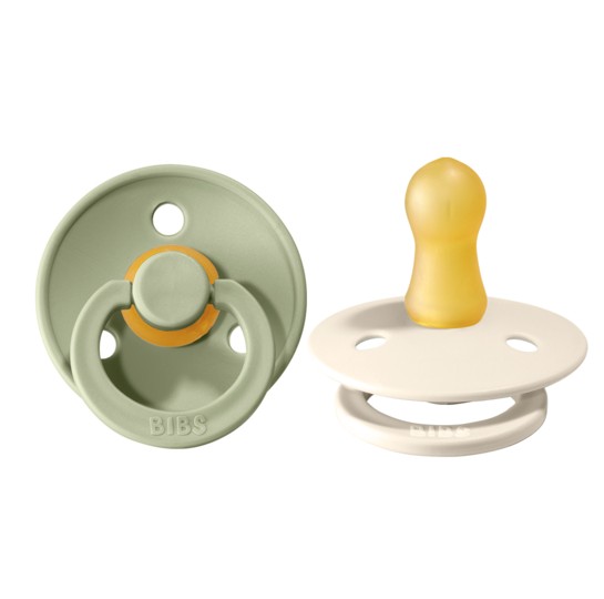 Bibs Fopspeen maat 1 ivory/sage 2 pack (2 Stuks)