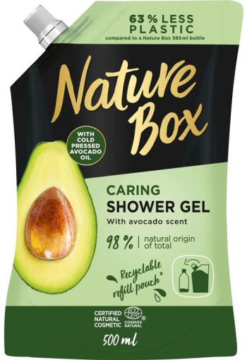Nature Box Showergel avocado navul (500 Milliliter)