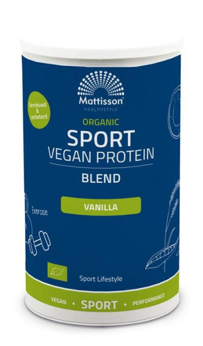 Mattisson Organic sport vegan protein blend vanille (500 Gram)